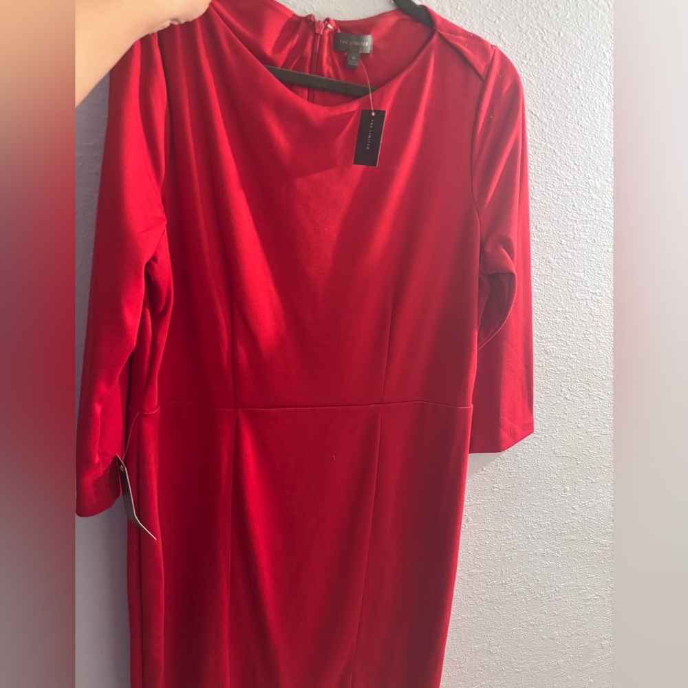 The Limited Vibrant Red Long Sleeve Dress NWT